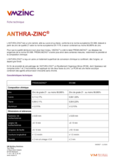 Fiche technique ANTHRA-ZINC