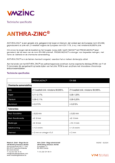 Technische fiche ANTHRA-ZINC