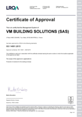 Certificate ISO14001