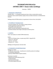Technine specifikacija - ANTHRA-ZINC