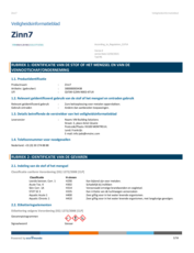 veiligheidsinformatieblad Zinn 7