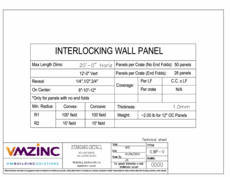 Technical drawings - Interlocking panel vertical - PDF