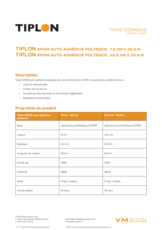 Tiplon EPDM auto-adhésive polyback - FT