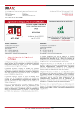 Certification ATG Retridex