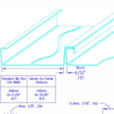 Technical drawings - Single lock standing seam horizontal - DWG