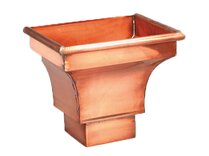 CUVETTE AVEC CONNEXION CARRÉE 15 x 15 CM EN CUIVRE