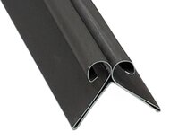 PROFILÉ FINITION DOUBLE BOURRELET COIN PIGNON 360MM ANTHRA-ZINC® 0.7MM 2M