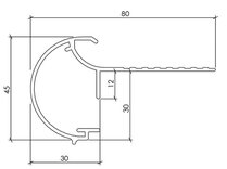 CEISO DAKRAND ALU ROND 45/80 3M RAL