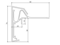 CEISO 2-DELIG DAKRAND ALU H76 3M RAL