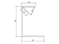 CEISO HORIZONTAAL PROFIEL 50CM RAL