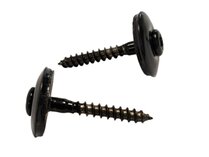 VIS BOIS TGS TORX25 INOX A2 4,5x35MM AVEC RONDELLE VULCANISÉE 20MM RAL 9005 NOIR