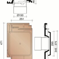 BISCH ALEGRA KIT TUILE À DOUILLE DIAMÈTRE 150MM NUAGÉ