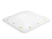 DUBBELWANDIGE KOEPEL IN ACRYLAAT OPAAL 100X100CM