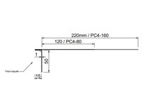 APOK VERTIC PROFIEL PC1 160MM 3M RAL7016