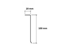 PROF 3A VMZINC NTRL 10X2CM 0.7MM 1M