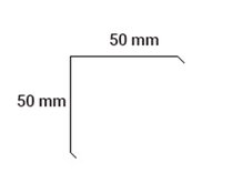 PROF 6 VMZINC NTRL 5X5CM 0.8MM 1M