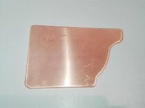FOND CUIVRE MOULURE 333MM GAUCHE