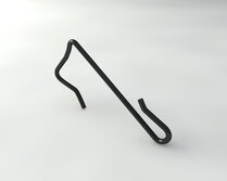 HANGHAAK RECHT INOX 50X2.7MM ZWART 5KG