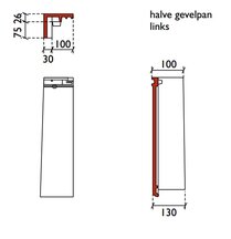 TUILE PLAT 1/2GEVELPAN LINKS DBL BLACK