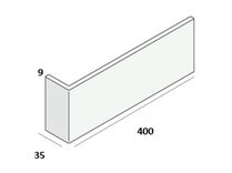 DC P1030 DEEPLAS HOEKPAN 400MM 03 WIT