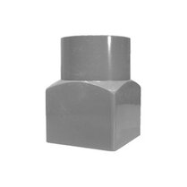 REDUCTIE PVC D80MM-8X8CM GRIJS