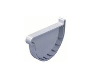 EINDSTUK LINKS H/R PVC 120MM LICHTGRIJS