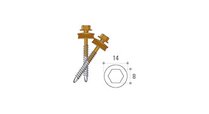 VIJS DAKPANPLAAT 35X4.8MM ANTRA