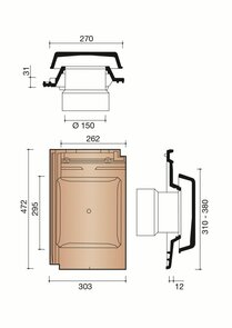 ACTUA10LT KOKERPAN+KAP D150MM ANTRA MAT