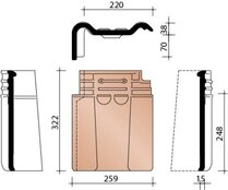 P993 GEVELPAN LINKS LEIKL MAT GL 705