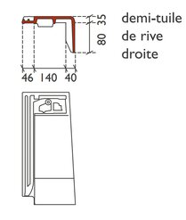 SIGNY 1/2TUILE RIVE DROITE DBL BLACK MAT