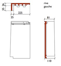 TUILE PLAT TUILE RIVE GAUCHE DBL BLACK