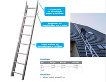 SOLIDE ECHELLE COUVREUR TYPE DL8 HAUTE2M