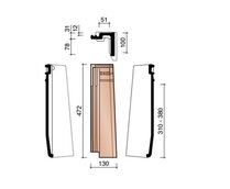 HALVE GEVELPAN RECHTS ACTUA 10 LT ANTRACIET MAT 