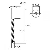 TRESPA VIJS 38MM NW08 ITALIANWALNUT(100)