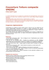 Descriptif type Toiture compacte VMZINC