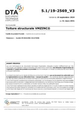 D.T.A. Toiture structurale
