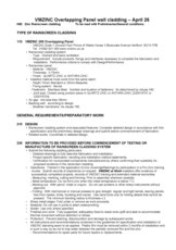 Specifications - Overlapping panel
