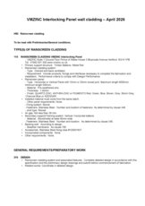 Specifications - Interlocking panel