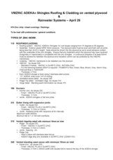 Specifications - ADEKA on vented plywood