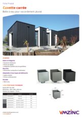 Fiche produit - Cuvette carrée