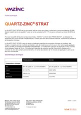 Fiche technique QUARTZ-ZINC STRAT