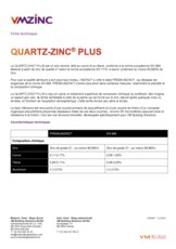 Fiche technique QUARTZ-ZINC PLUS