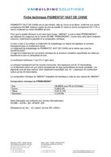 Fiche technique PIGMENTO NUIT DE CHINE