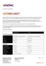 Technische fiche ANTHRA-ZINC