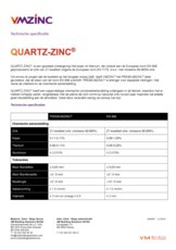 Technische fiche QUARTZ-ZINC