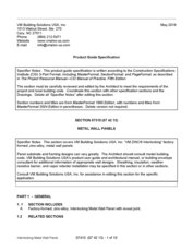 Specifications - Interlocking panel