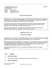 Specifications - Standing seam facade