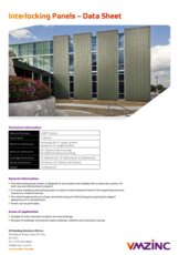 Interlocking panel - Technical data sheet