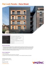 Flat lock panel - Technical data sheet
