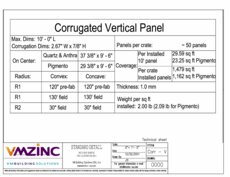 Technical drawings - Corrugated (Sine wave) vertical - PDF
